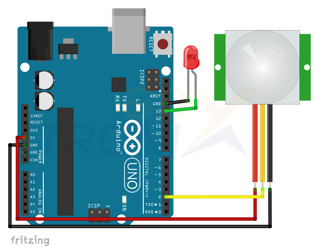 Sensor PIR dengan Arduino | BDxTronix